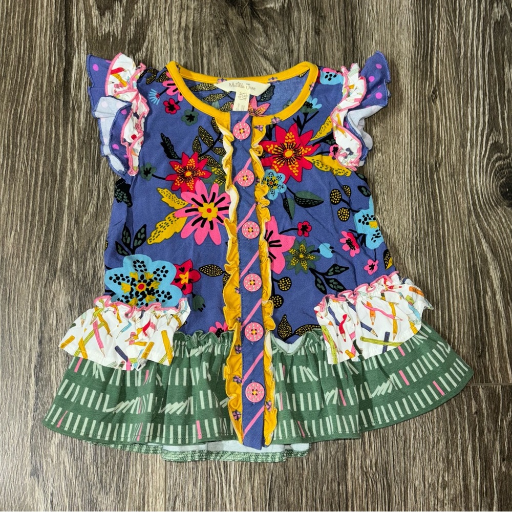 Matilda Jane Ruffle Floral Tunic size 18/24m